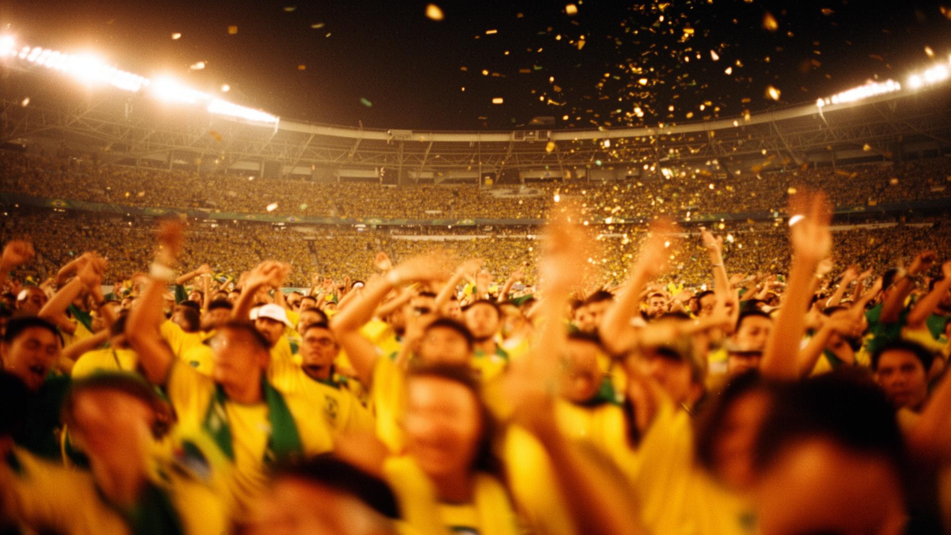 A solitary figure inside an overwhelming, electric crowd