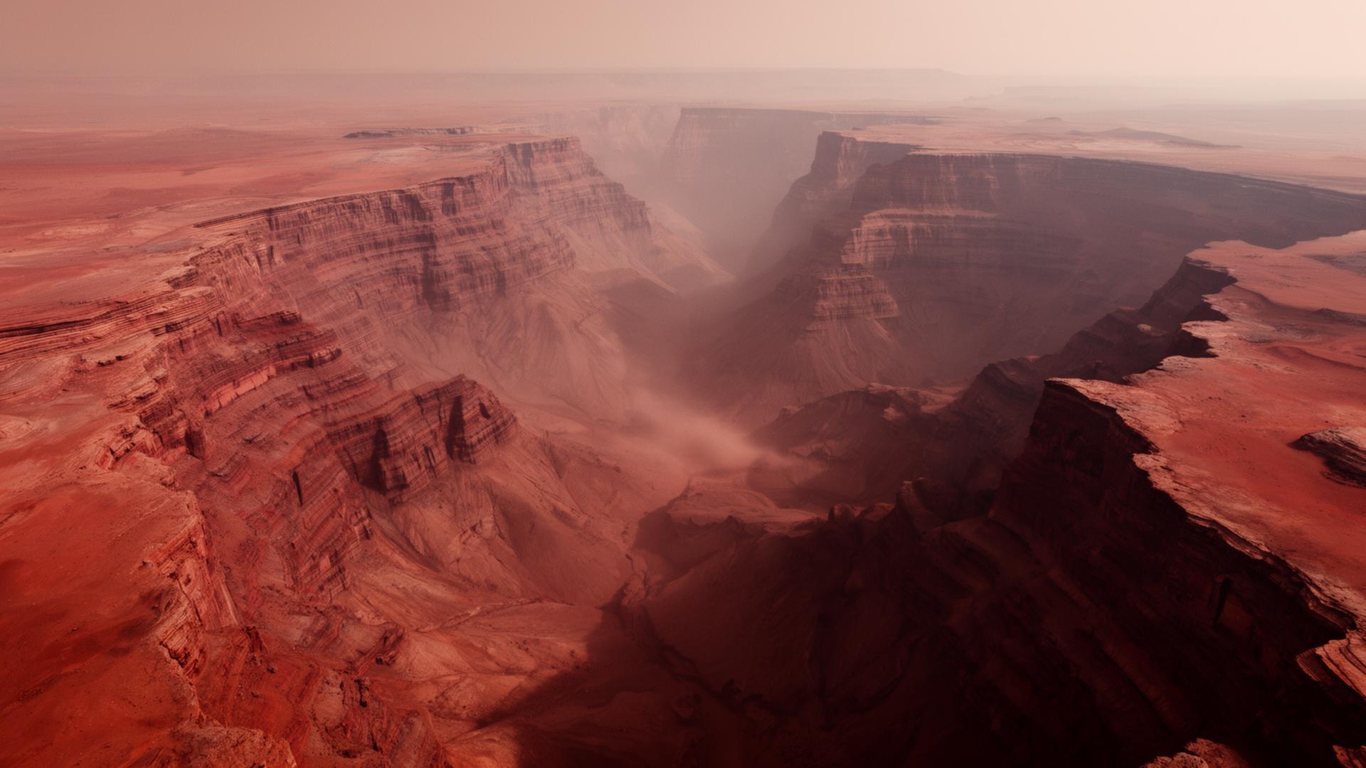 Valles Marineris canyon system on Mars