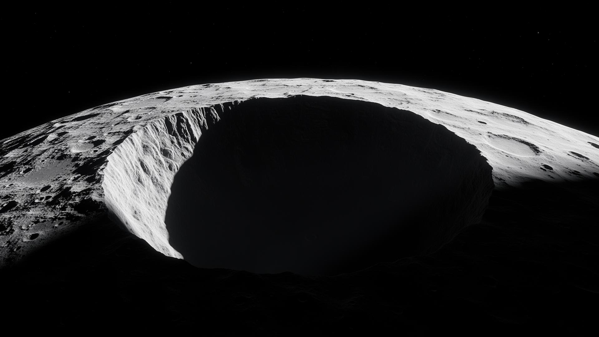 Shackleton Crater at the lunar south pole