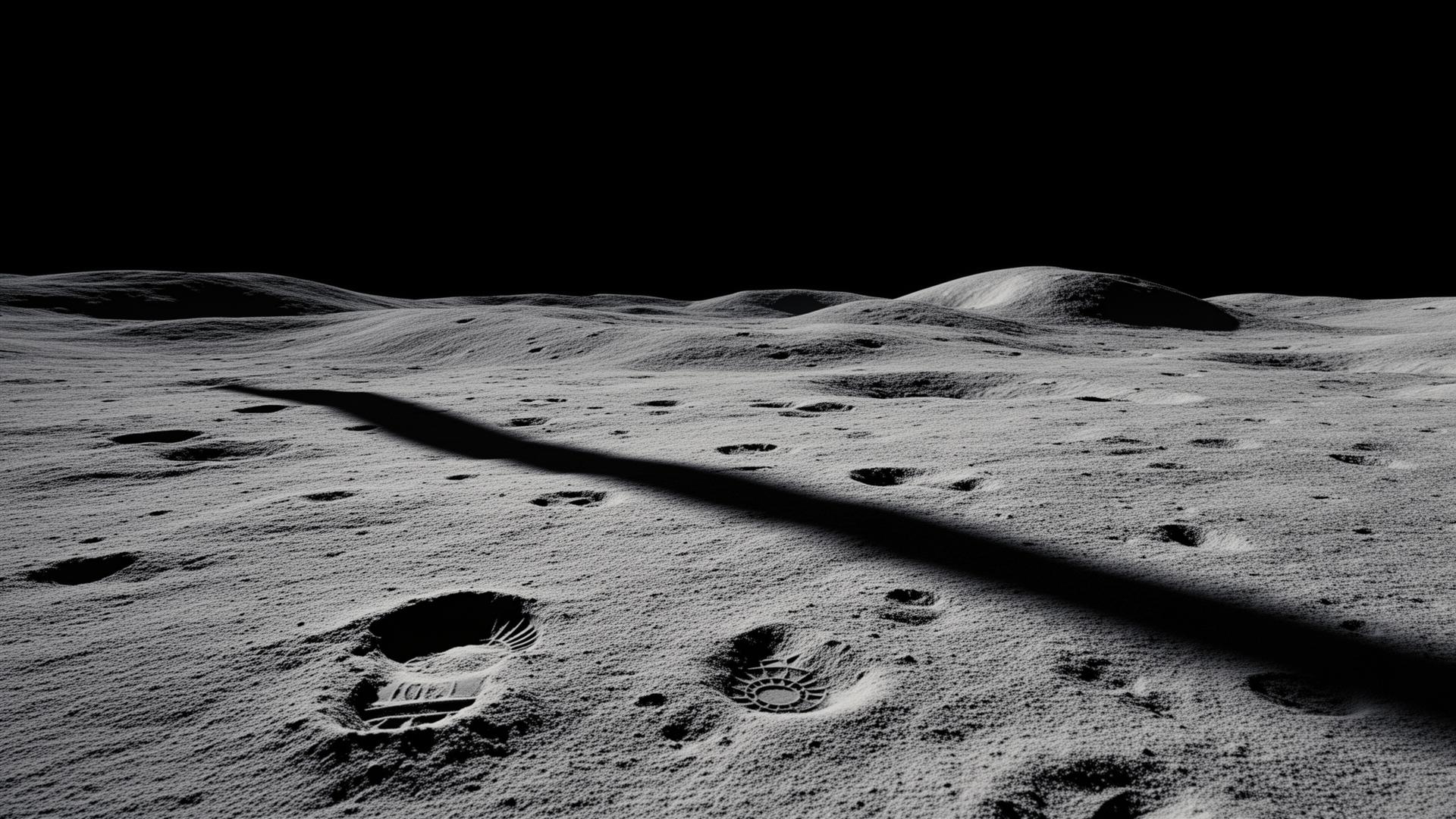 Untouched lunar dust in the Sea of Tranquility